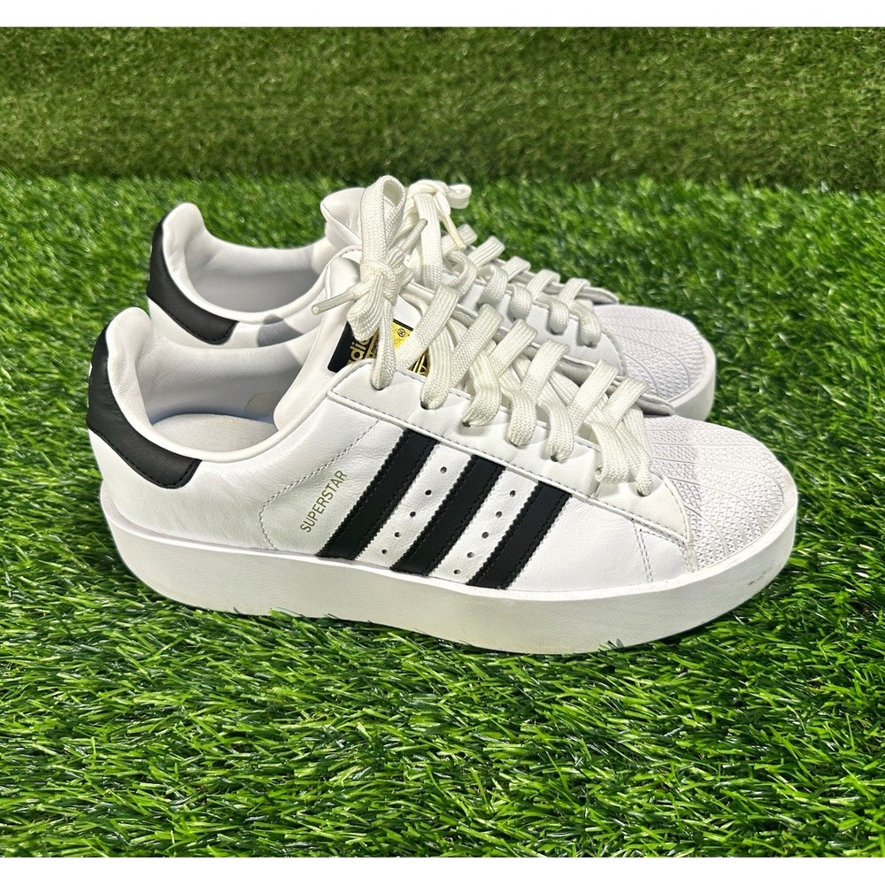 adidas Superstar Low Top Lace-Up Sneakers White/Black Womens BA7666 2017